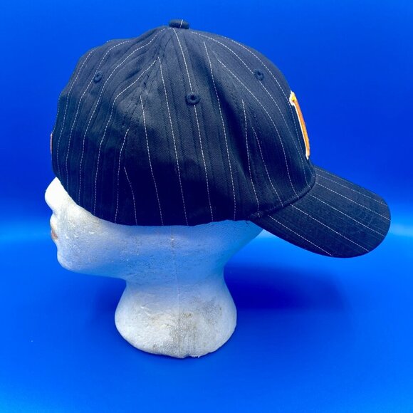 HOOTERS Vintage Black with White Pinstripes Baseball Hat Cap Elastic band OS - Picture 4 of 8